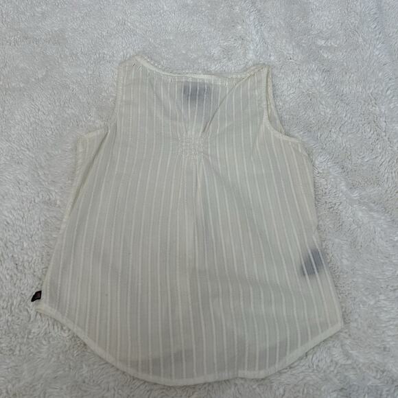 VTG Polo Ralph Lauren Cream Cotton Sleeveless Button Down Top S Cottage Soft - Picture 2 of 7